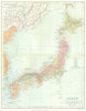 JAPAN. showing divisions. STANFORD 1906 old antique vintage map plan chart
