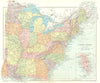 USA EAST. Atlantic States New England Mid West Deep South. STANFORD 1906 map