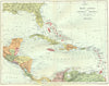 CENTRAL AMERICA/WEST INDIES. shows Danish Antilles. STANFORD 1906 old map