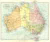 AUSTRALIA. The Commonwealth of Australia. States.. STANFORD 1906 old map