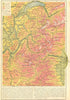 FRANCE. Hypsometrie des Alpes 1923 old antique vintage map plan chart