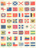 WORLD. Flags of all Nations 1897 old antique vintage print picture