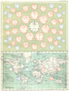WORLD. Time of all Nations 1897 old antique vintage map plan chart