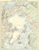 POLAR REGIONS. North Polar Chart 1897 old antique vintage map plan