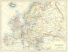 EUROPE. Europe 1897 old antique vintage map plan chart