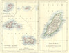 IOM. Isle of Man; Channel Islands; map Scilly 1897 old antique plan chart