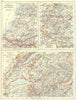 SWITZERLAND. Area of Berne, lake Geneva; Amsterdam Rotterdam; Brussels 1897 map