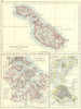 MALTA. Maltese Islands; Valetta; Lagoons of Venice; (Venezia) 1897 old map