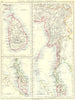BURMA. Ceylon; Sri Lanka; Malay Peninsula; Singapore 1897 old antique map