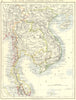 INDOCHINA. Siam Thailand Anam Cambodia Cochinchina Tong King Vietnam 1897 map
