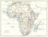 AFRICA. Africa 1897 old antique vintage map plan chart