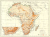 AFRICA. (Physical); Cape Colony 1897 old antique vintage map plan chart