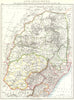 SOUTH AFRICA. South African Republic Orange Free State Natal Lesotho 1897 map