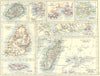 MAURITIUS. St Helena Cape Town Aden Ascension Madagascar Seychelles 1897 map