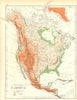 USA. The Mountains table lands plains & Valleys of N America 1897 old map
