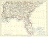USA. South East. Florida Georgia South Carolina Mississippi Alabama 1897 map