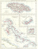 JAMAICA. Bahamas Islands; Bermuda; Trinidad 1897 old antique map plan chart