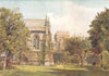 OXFORD. University College-Private Garden of the Master 1903 old antique print