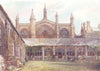 OXFORD. The Cloisters, New College 1903 old antique vintage print picture