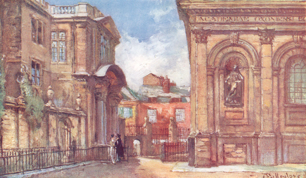 OXFORD. The Old Ashmolean Museum and Sheldonian Theatre 1903 antique ...
