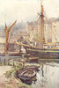The Quay, Exeter. Devon. By Ernest Haslehust 1920 old antique print picture