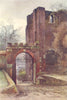 Rougemont Castle, Exeter. Devon. By Ernest Haslehust 1920 old antique print