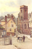 St. Mary Steps, Exeter. Devon. By Ernest Haslehust 1920 old antique print