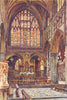 The Sanctuary, Exeter Cathedral, Exeter. Devon. By Ernest Haslehust 1920 print