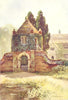 Gateway, Poxwell Manor house. Dorset. By Ernest Haslehust 1920 old print
