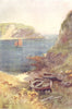 Lulworth cove. Dorset. By Ernest Haslehust 1920 old antique print picture
