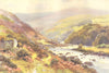 Dartmeet, Dartmoor. Devon. By Ernest Haslehust 1920 old antique print picture