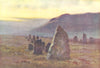 Stone Avenue, near Merrivale, Dartmoor. Devon. By Ernest Haslehust 1920 print