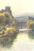 View from the North Parade Bridge, Bath. Somerset. By Ernest Haslehust 1920