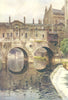 Pulteney Bridge, Bath. Somerset. By Ernest Haslehust 1920 old antique print