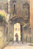 Penniless gate, Wells. Somerset. By Ernest Haslehust 1920 old antique print