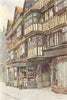 Old Houses in Holborn and Entrance to Staple Inn. London. Ernest Haslehust 1920