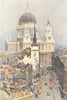 St. Paul's and Ludgate Hill. London. By Ernest Haslehust 1920 old print