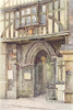 The Gatehouse, St. Bartholomew the Great. London. By Ernest Haslehust 1920