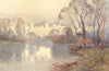 Whitehall from St. James's Park. London. By Ernest Haslehust 1920 old print