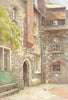 Washhouse Court, Charterhouse. London. By Ernest Haslehust 1920 old print