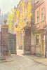 Amen corner, Paternoster Row. London. By Ernest Haslehust 1920 old print