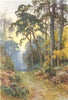 View on Hampstead Heath. London. By Ernest Haslehust 1920 old antique print