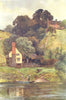 Offa's Dyke at Bridge Sollers. Hereford. By Ernest Haslehust 1920 old print