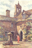 The Coningsby, or Red Coat Hospital. Hereford. By Ernest Haslehust 1920 print