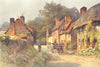 Old Cottages, Fownhope. Hereford. By Ernest Haslehust 1920 antique print