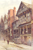 Watergate Street, Chester. Cheshire. By Ernest Haslehust 1920 old print