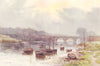 Salmon fishers at Chester. Cheshire. By Ernest Haslehust 1920 old print