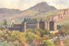 Holyrood Palace. Arthur's seat in the Background, Edinburgh. Haslehust 1920