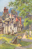 Greyfriars Churchyard, Edinburgh. Scotland. By Ernest Haslehust 1920 old print