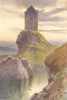 Smailholm Tower, Scott Country. Scotland. By Ernest Haslehust 1920 old print